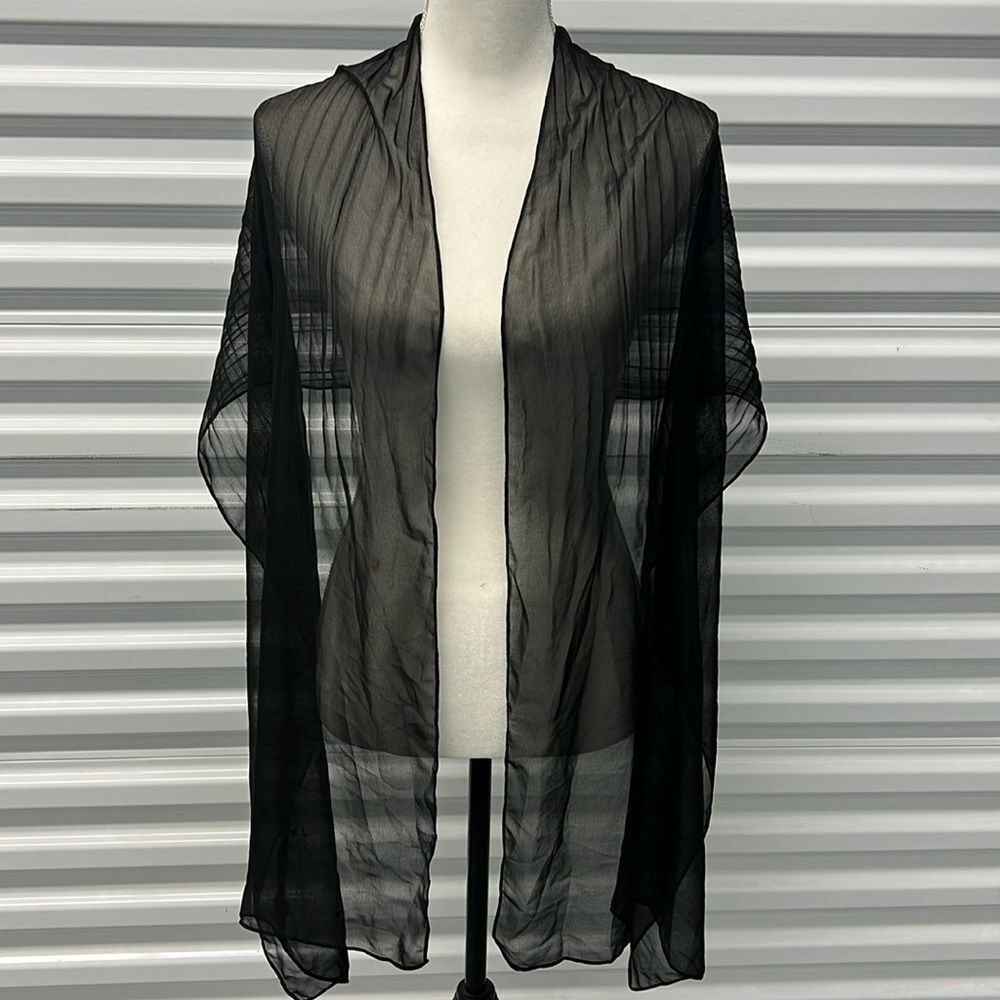 Gianni Bernini Sheer Black Kimono Cardigan